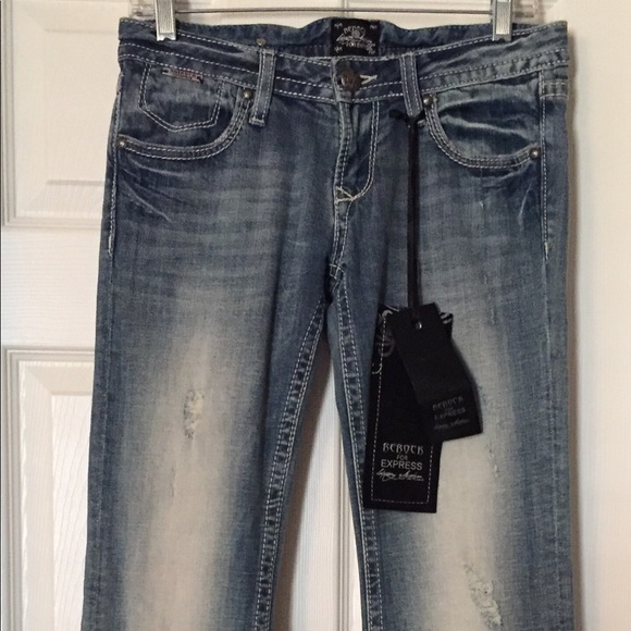 express rerock jeans size chart